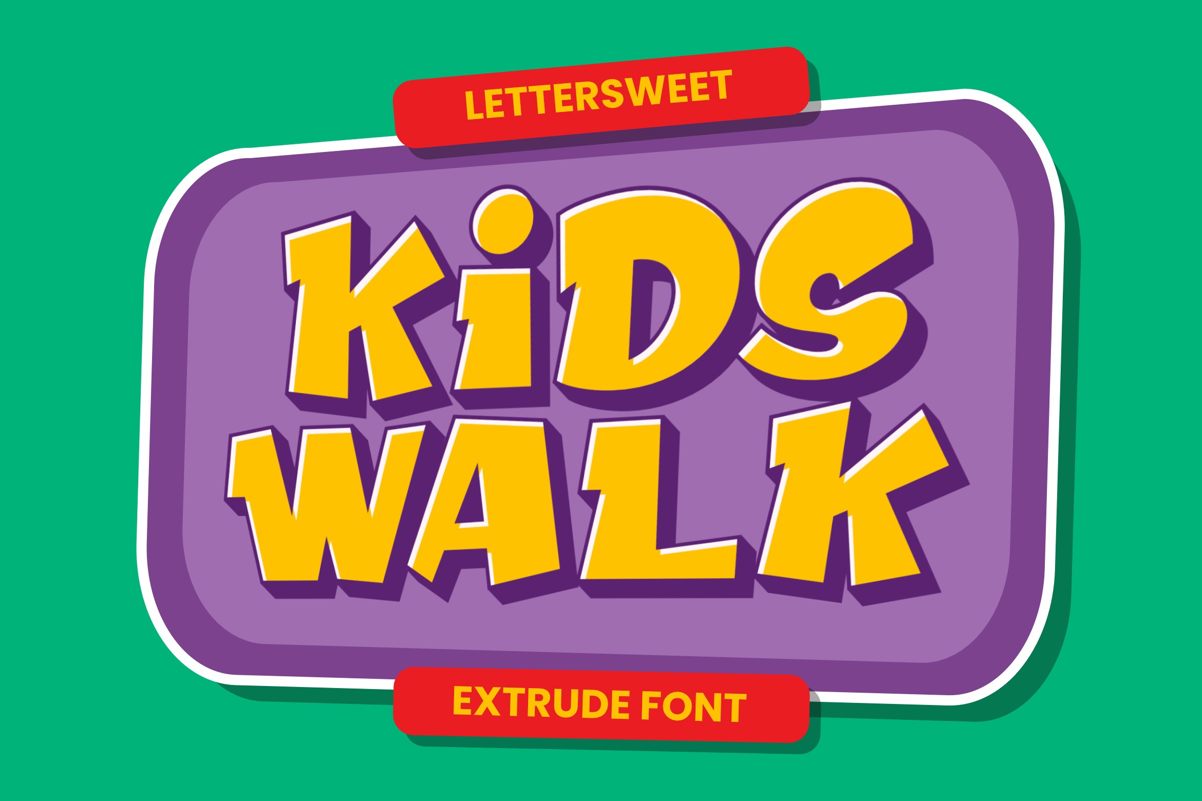 Kids Walk font preview image #4