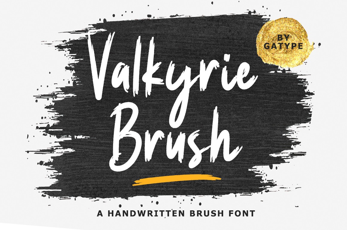 Valkyrie Brush font preview image #2