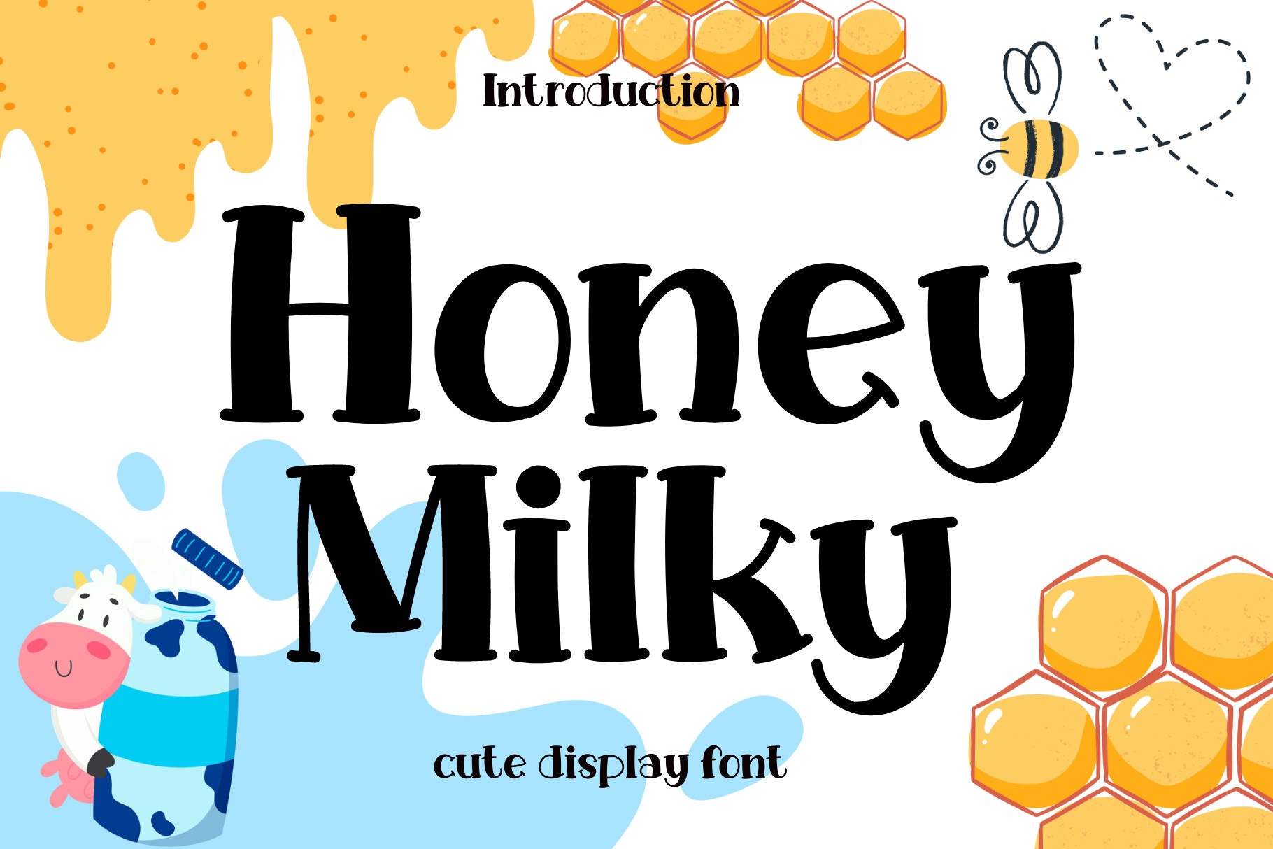 Honey Milky font preview image #4