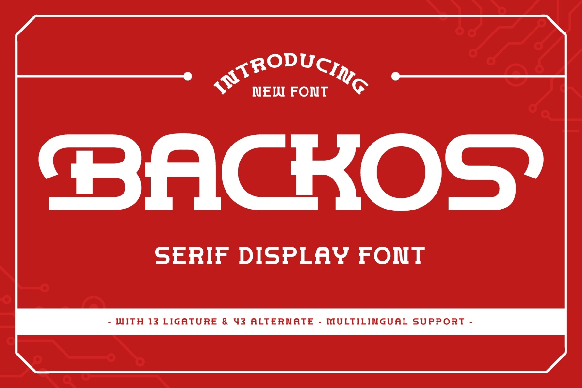 Backos font preview image #2