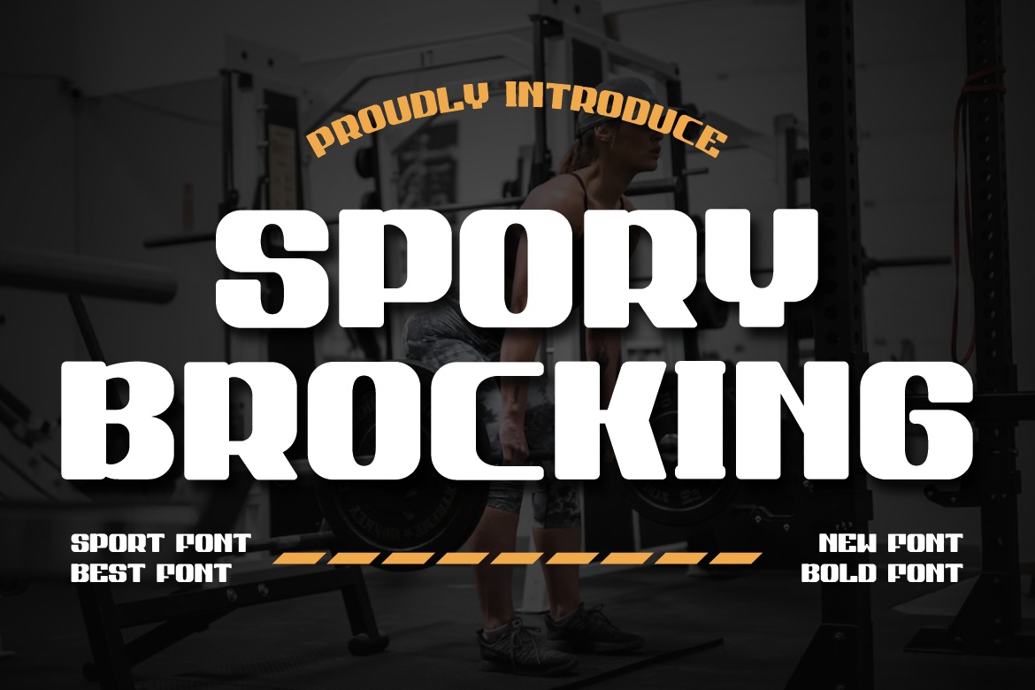 Spory Brocking font preview image #4