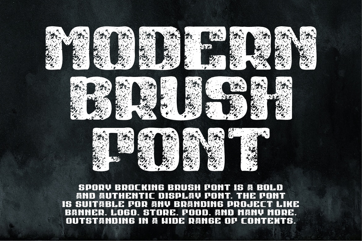 Spory Brocking Brush font preview image #4