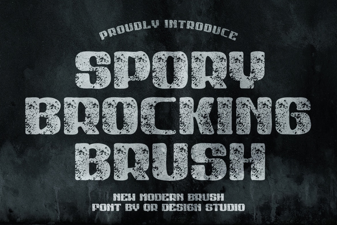 Spory Brocking Brush font preview image #5
