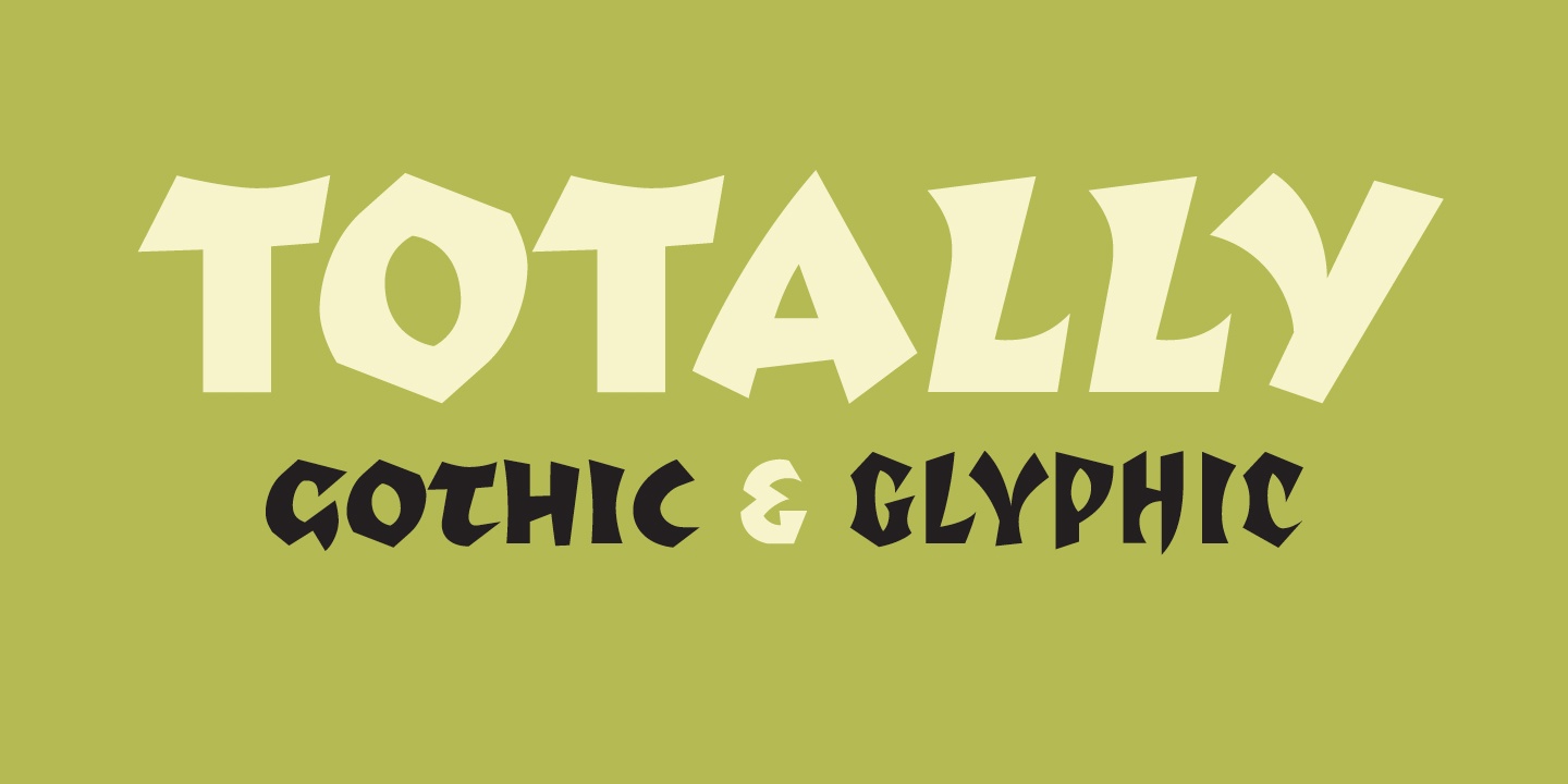 Tottaly Gothic + Glyphic font preview image #2