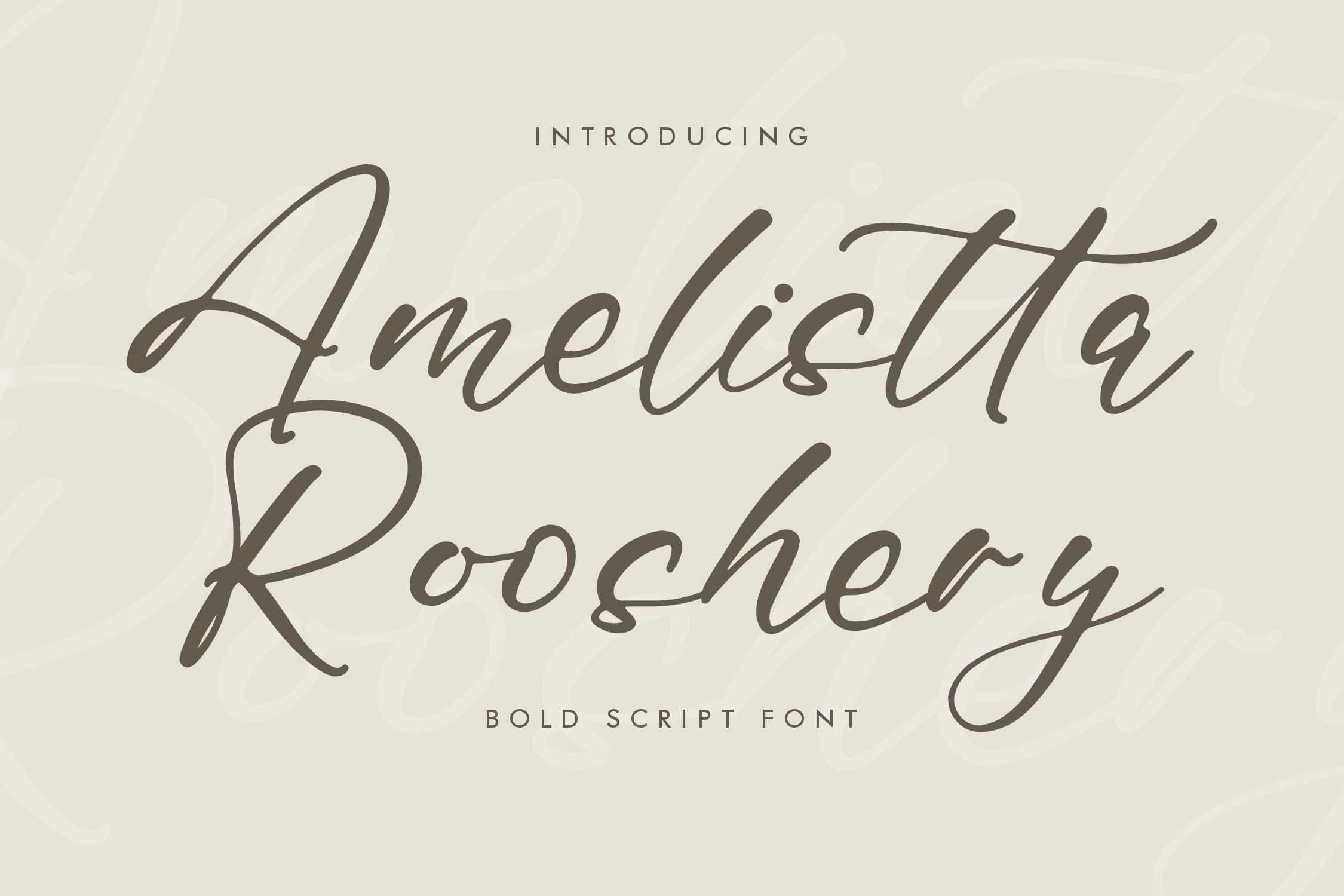 Amelistta Rooshery font preview image #5