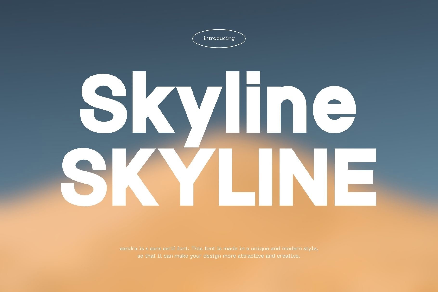 Skyline font preview image #5