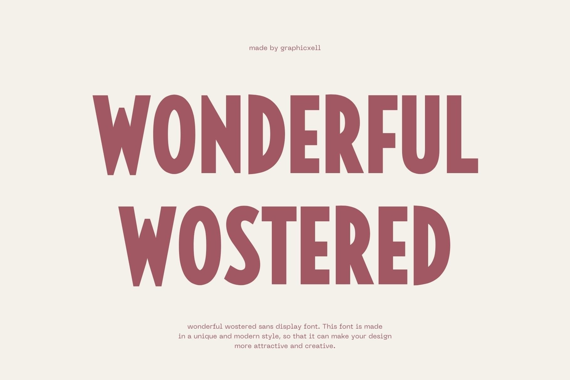 Wonderful Wostered font preview image #2