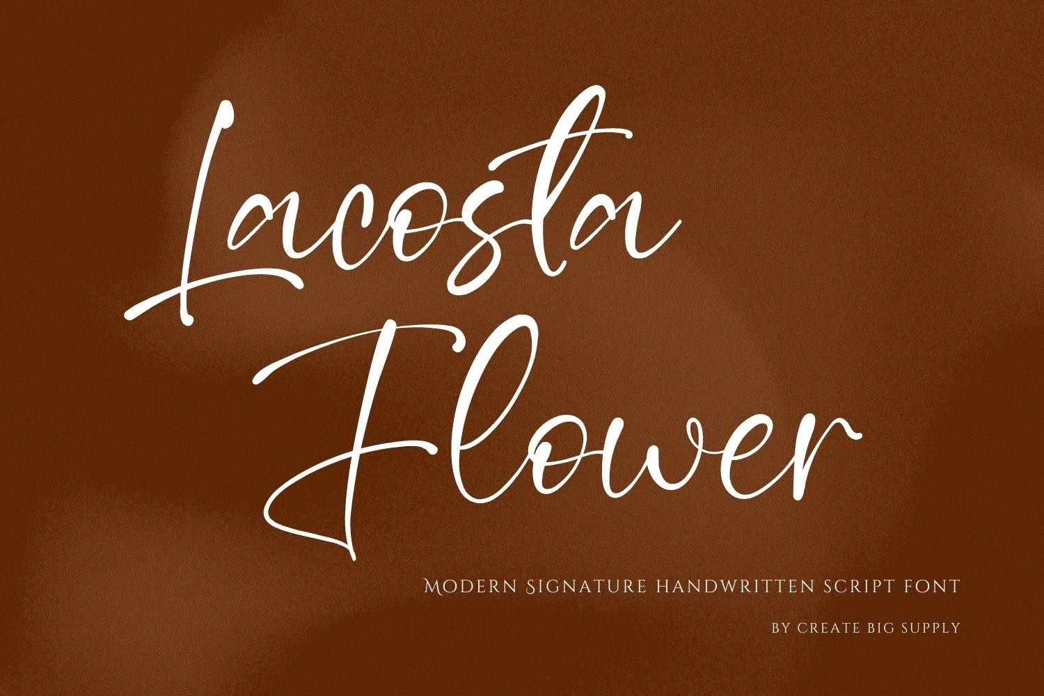 Lacosta Flower font preview image #1