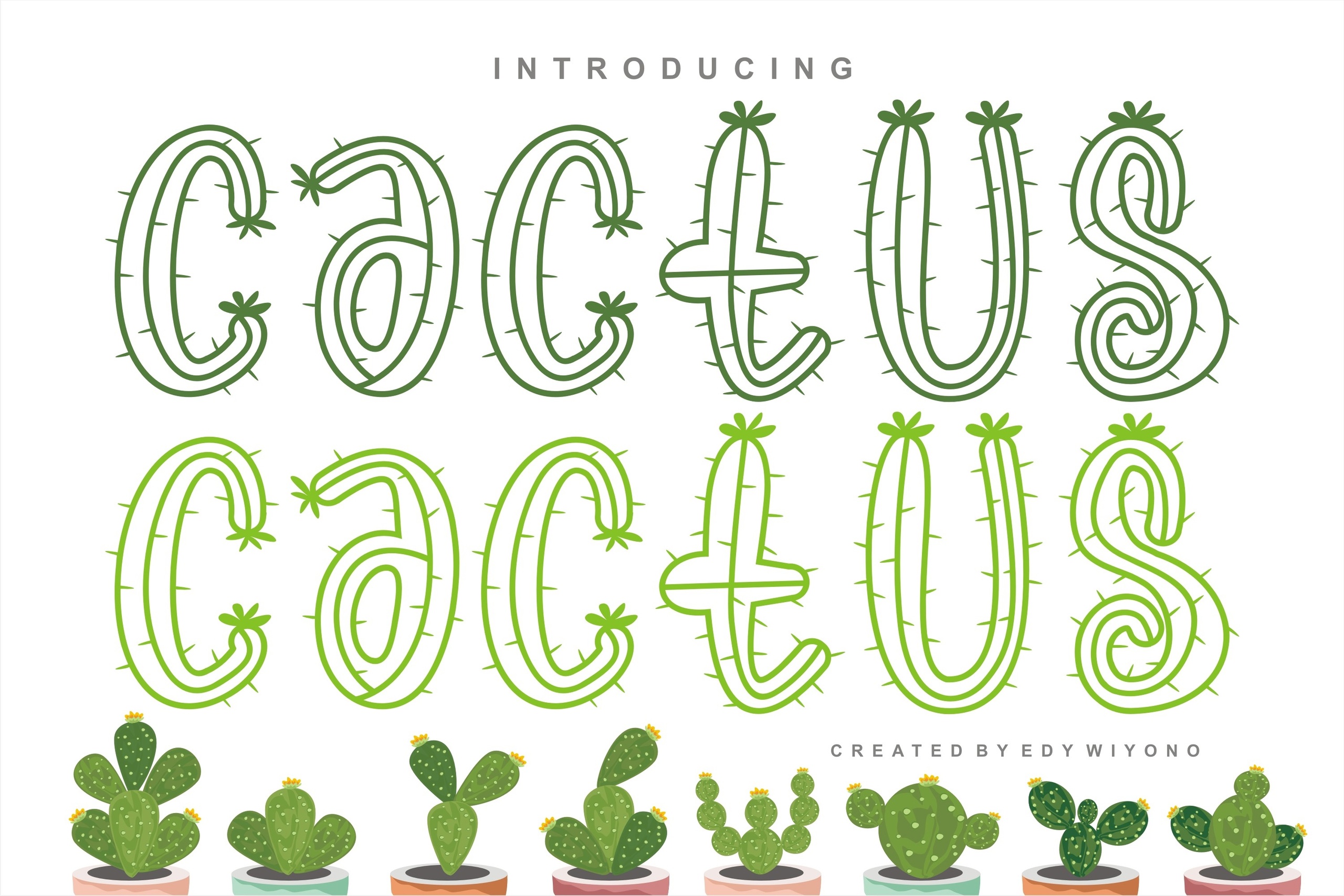 Cactus Plants font preview image #1