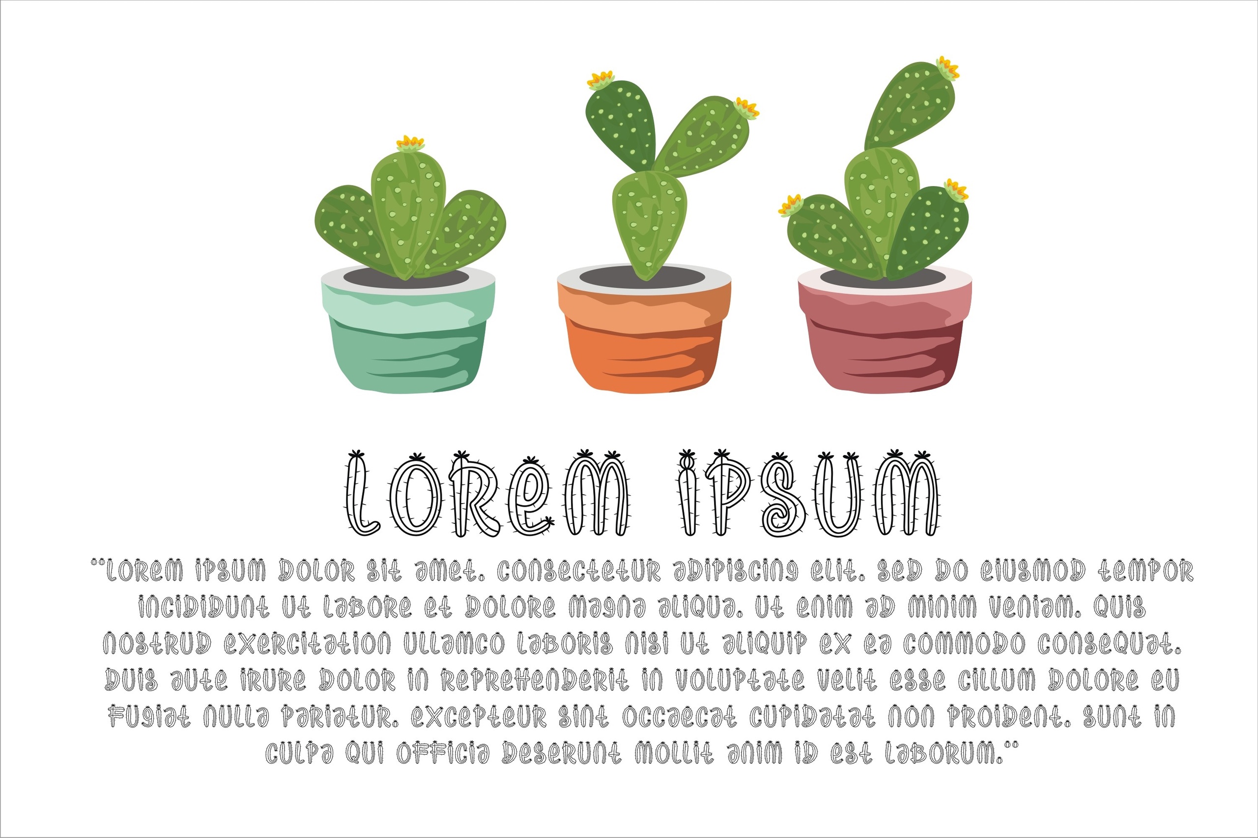 Cactus Plants font preview image #2