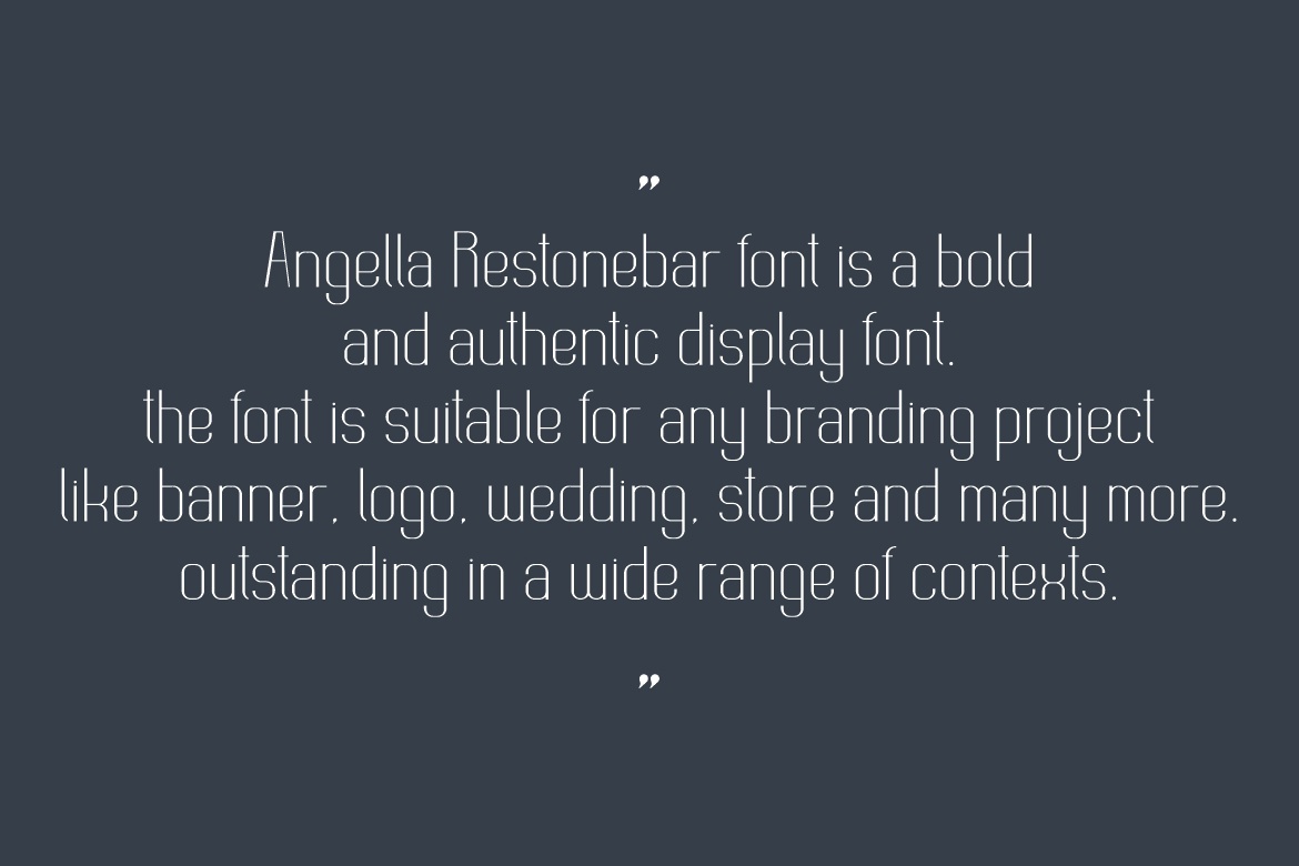 Angella Restonebar font preview image #2