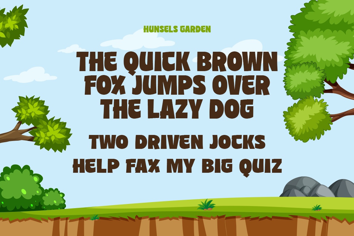 Hunsels Garden font preview image #1