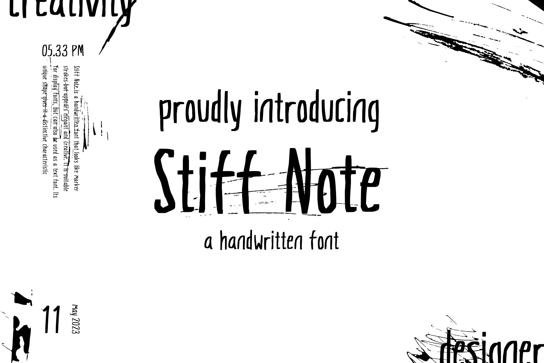 Stiff Note font preview image #5
