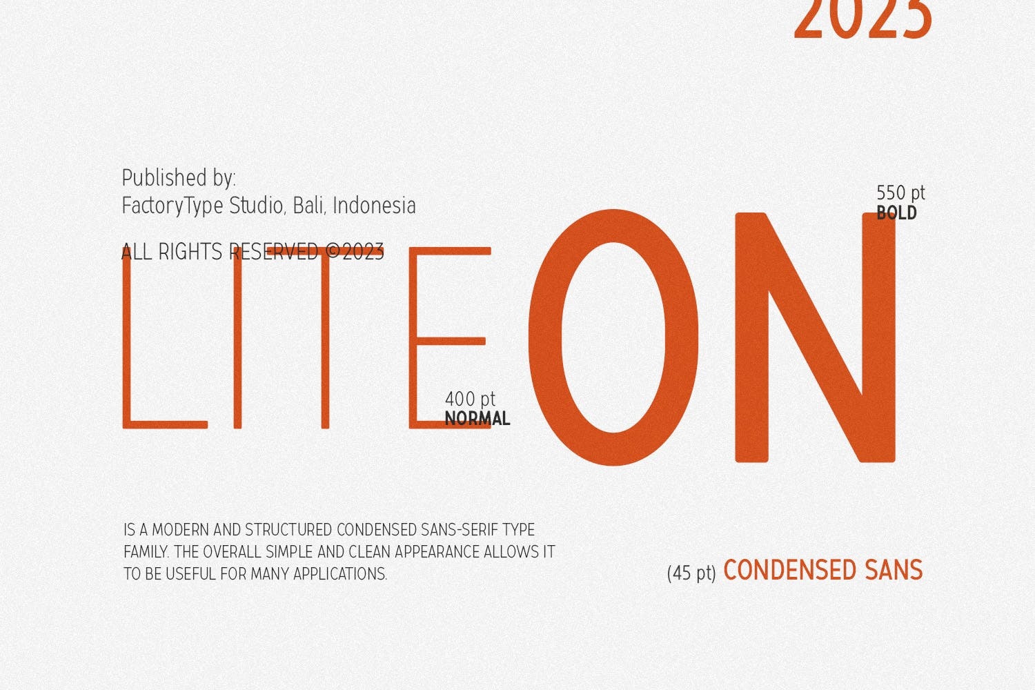 LiteOn Condensed Font