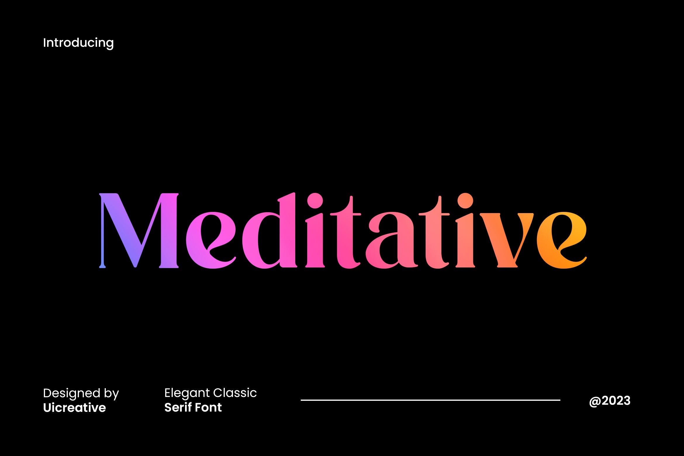 Meditative Font