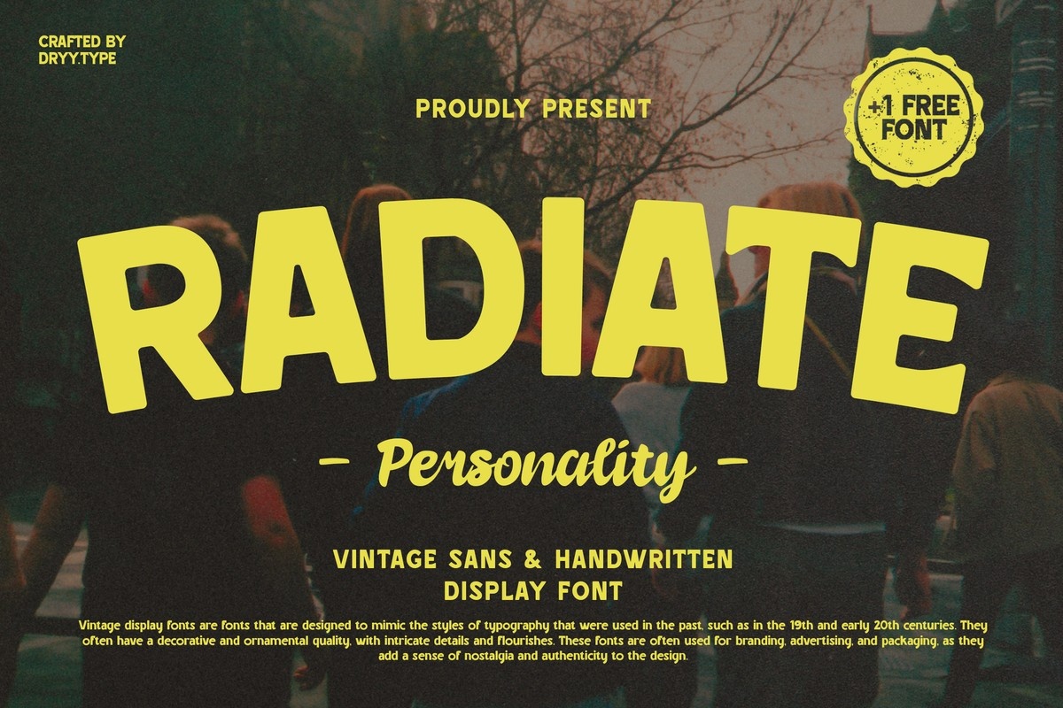 Radiate & Personality Font