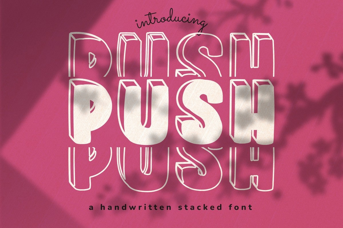 Push Stacked Font