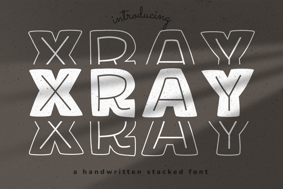 X-Ray Stacked Font
