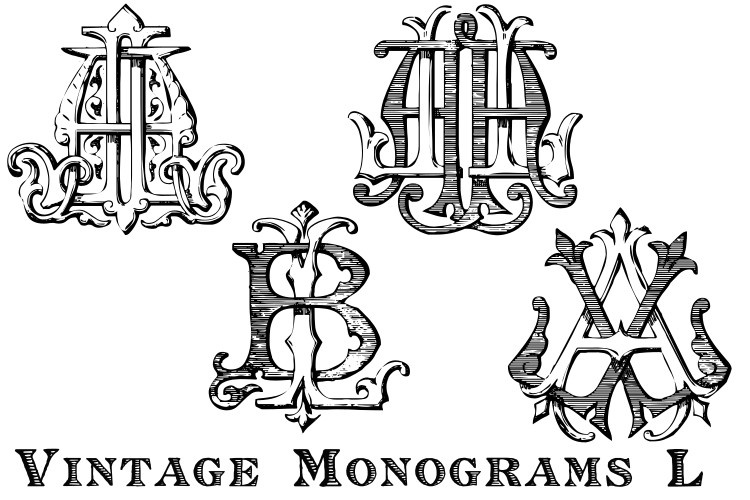 Monocracy Vintage Monograms L Font