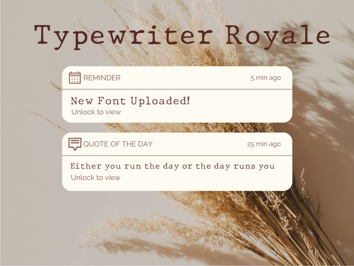 Typewriter Royale Font