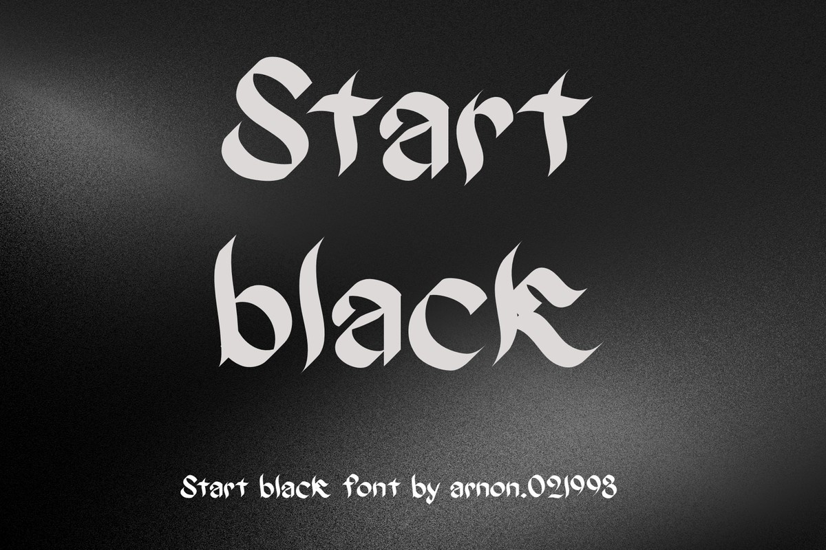 Start Black Font
