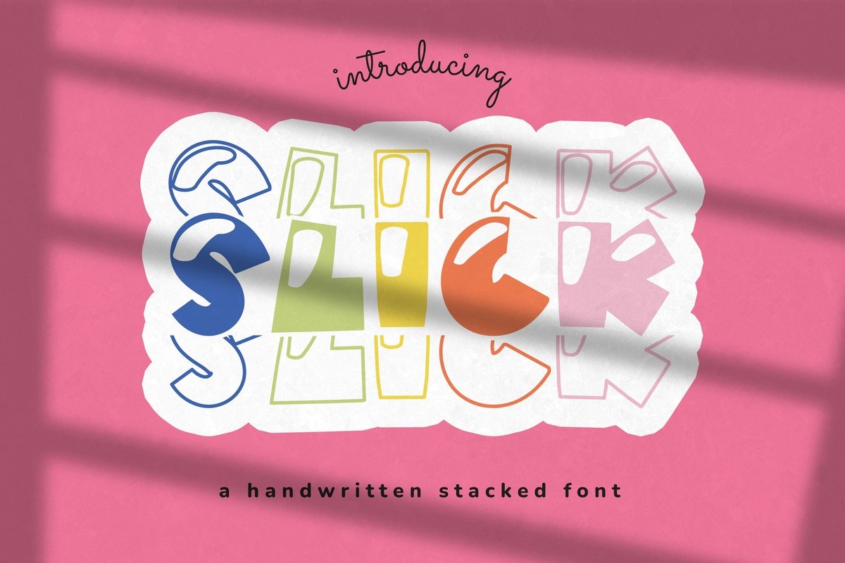 Slick Stacked Font