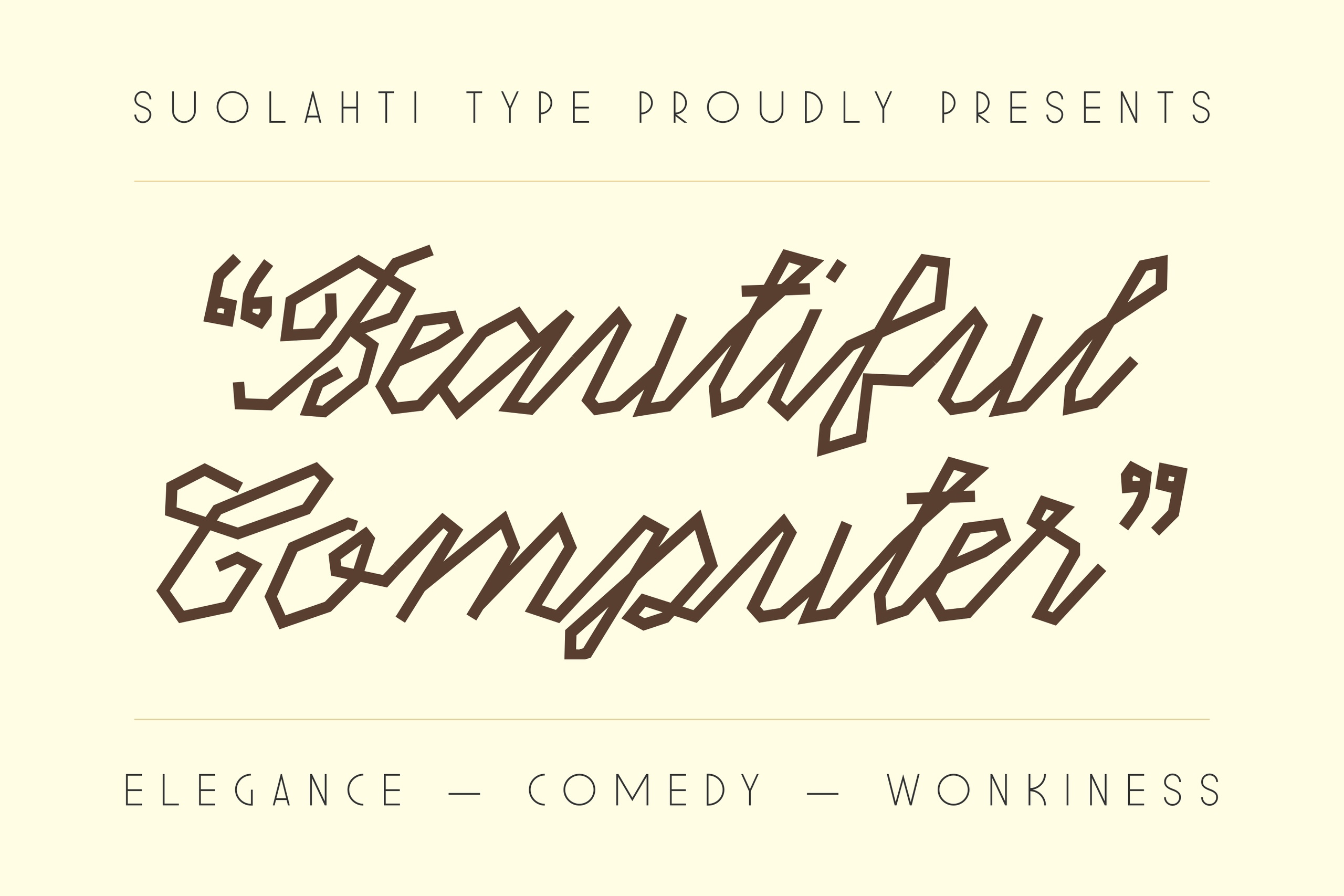 ST Beautiful Computer Font
