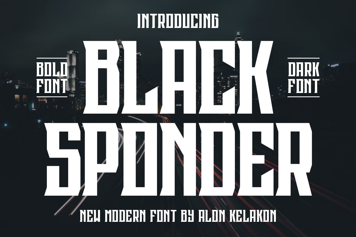 Black Sponder Font