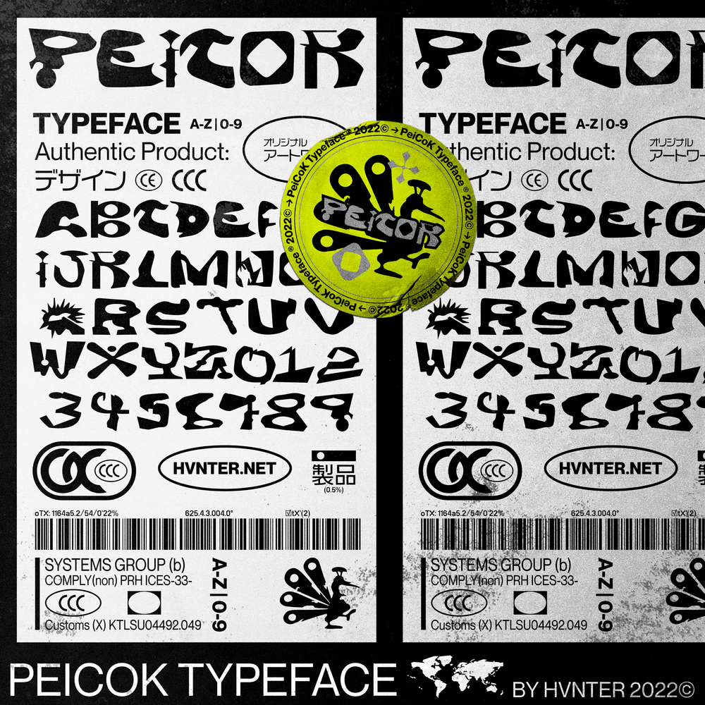 Peicok Typeface Font
