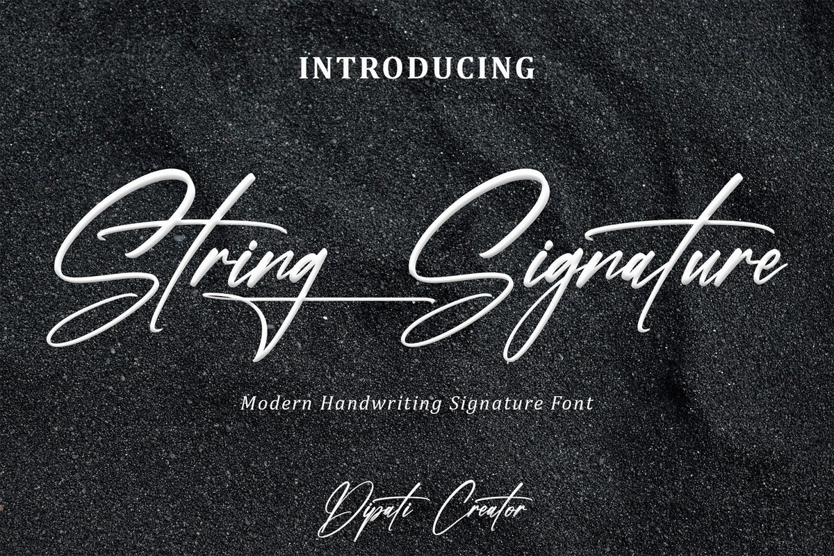 String Signature Font