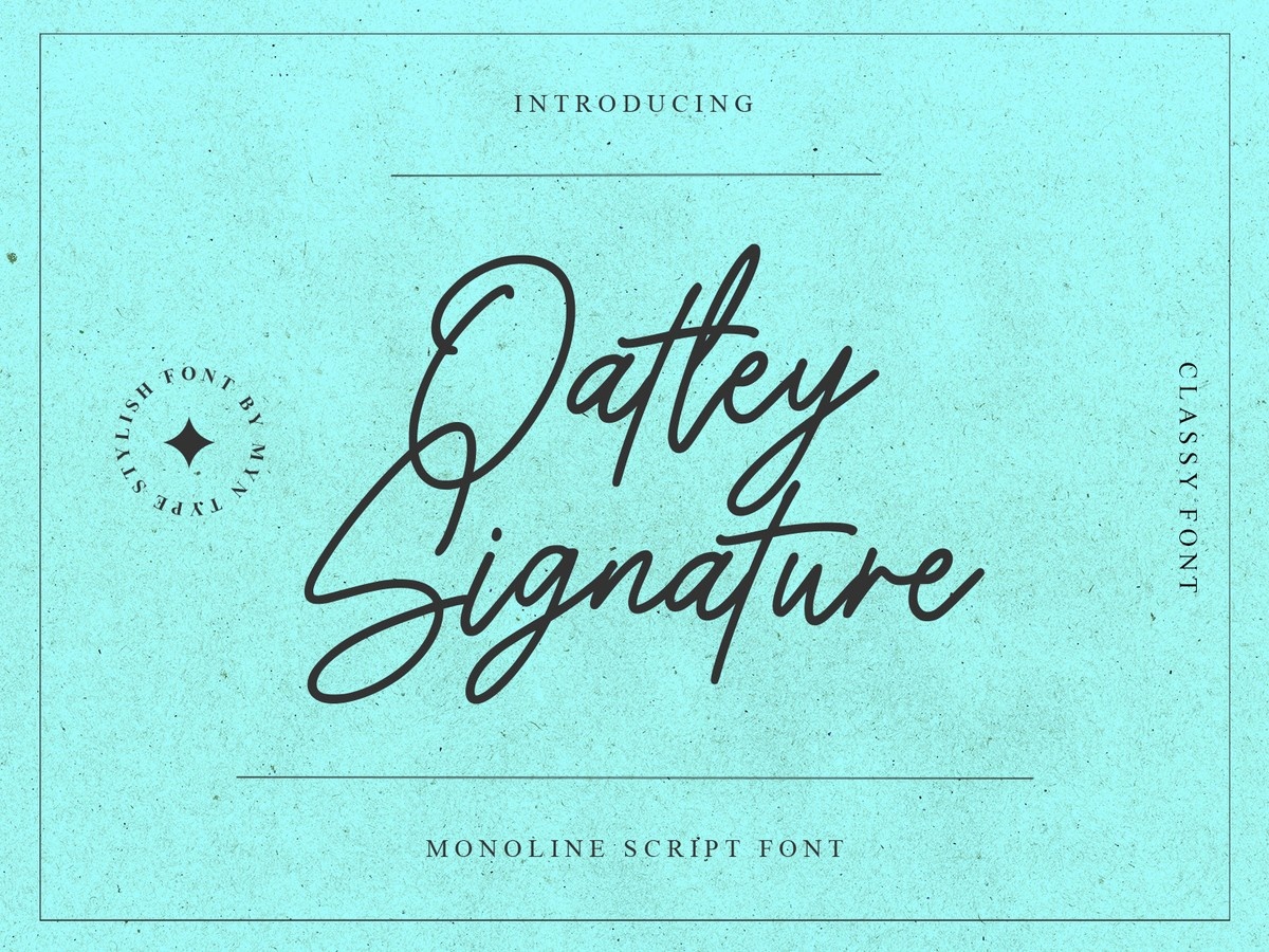 Oatley Signature Font