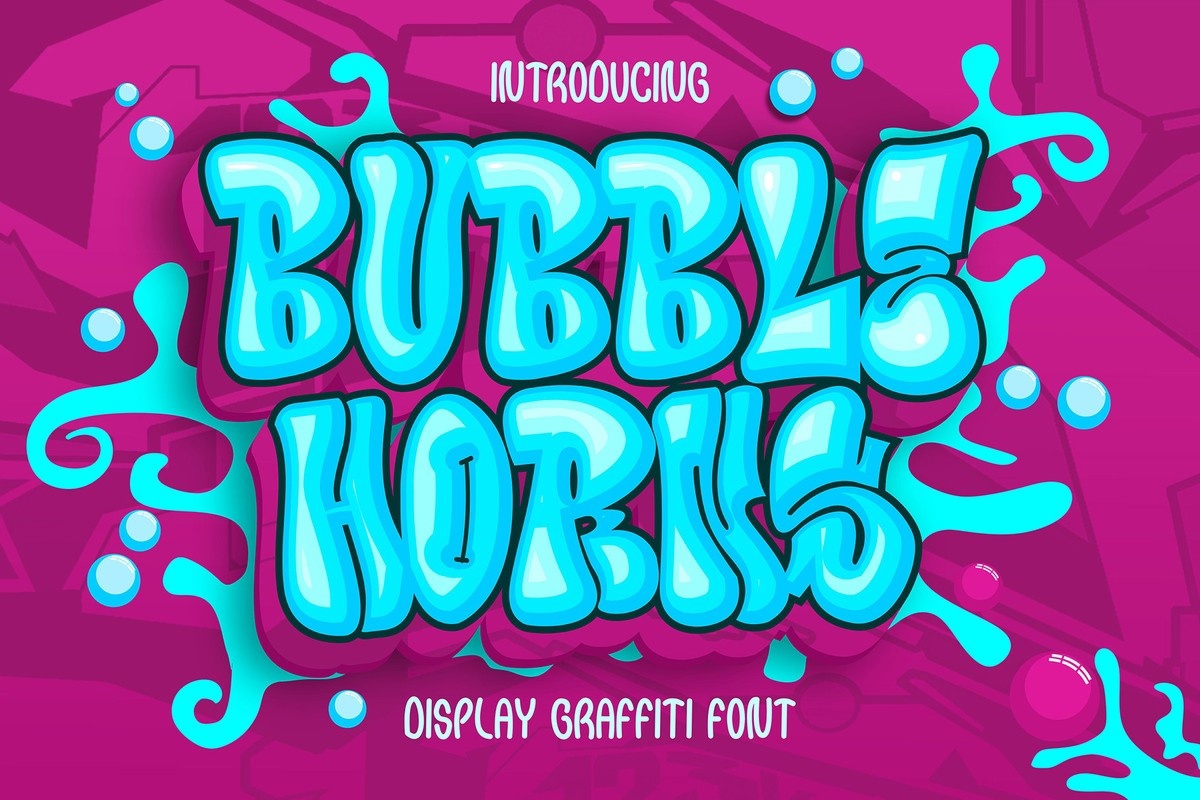 Bubble Horns Graffiti Font