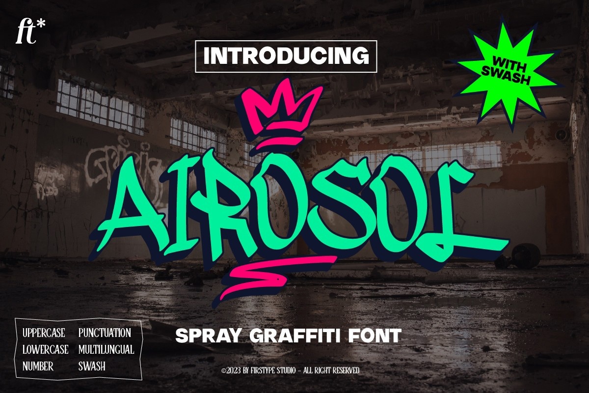 Airosol Spray Graffiti Font