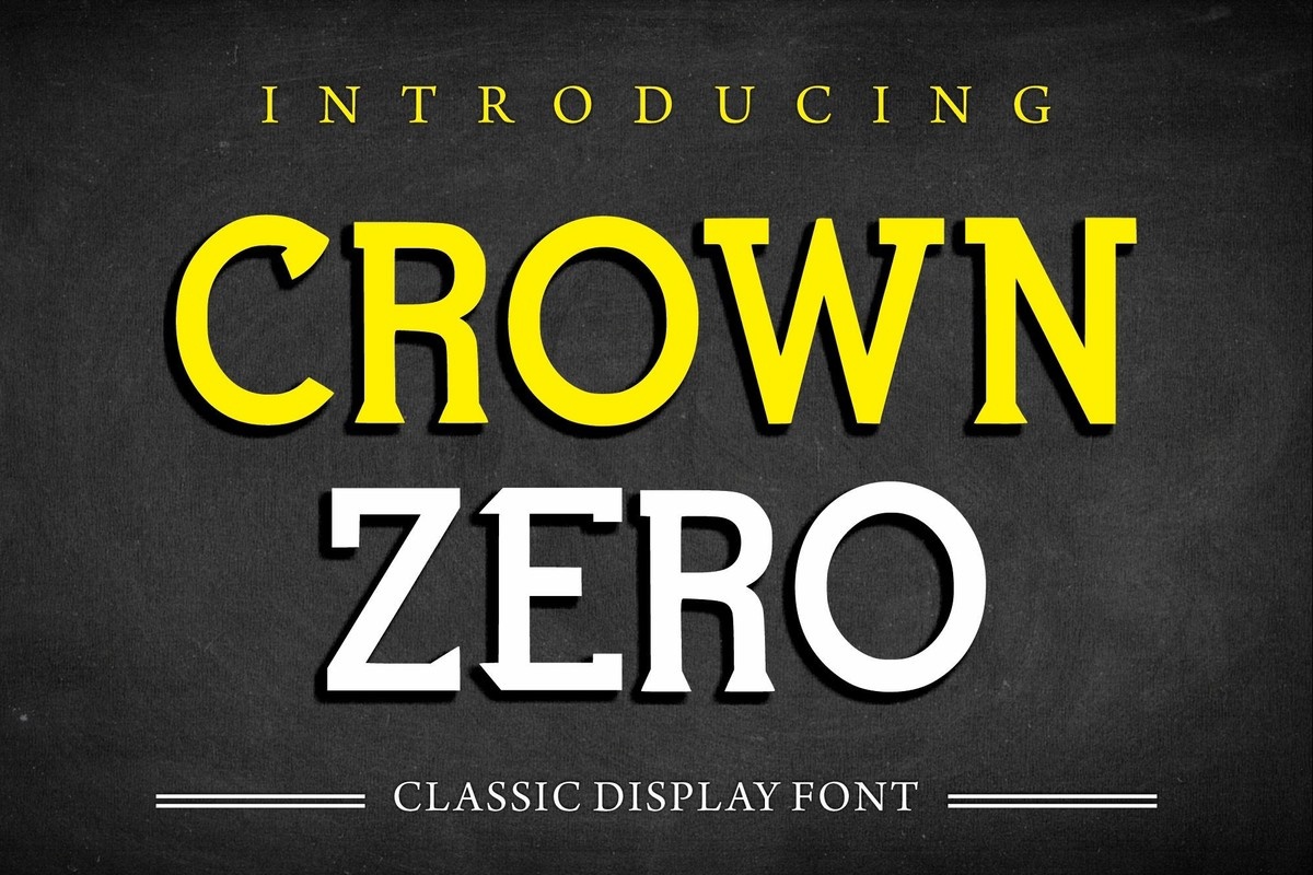 Crown Zero Font