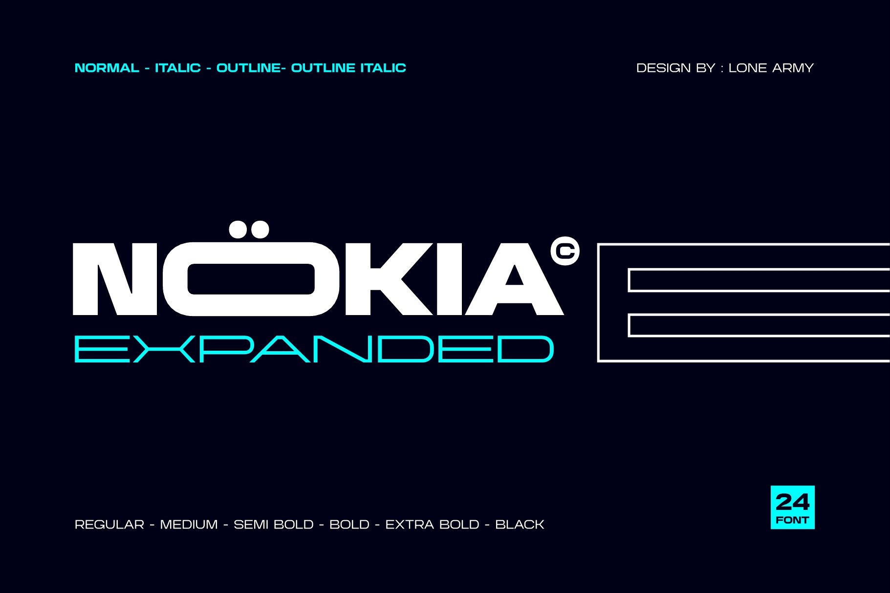 Nokia Expanded Font
