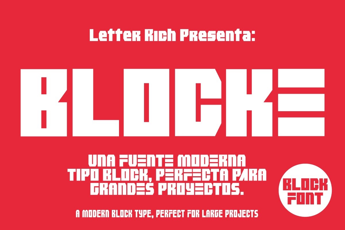 Blocke font Ricardo Patiño Font