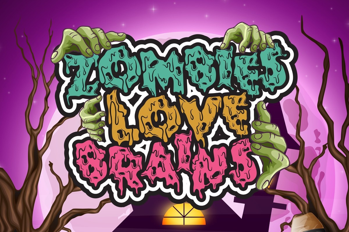 Zombies Love Brains Font