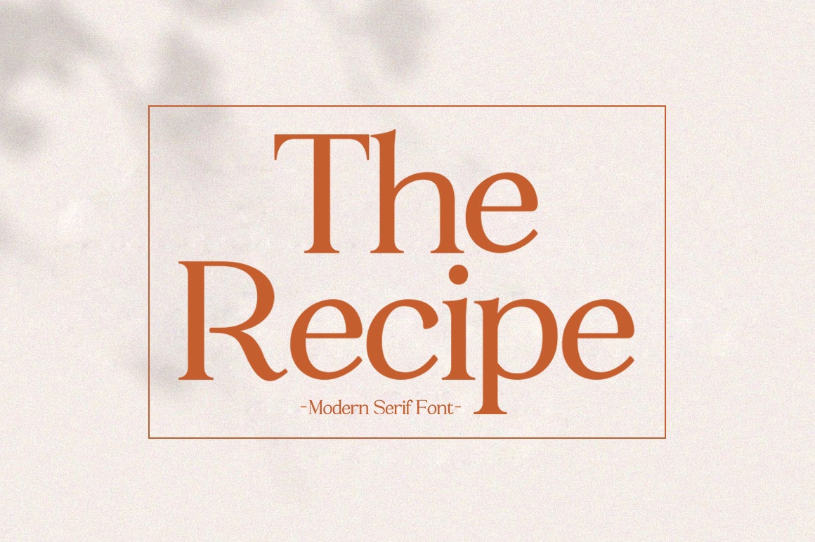 The Recipe Font