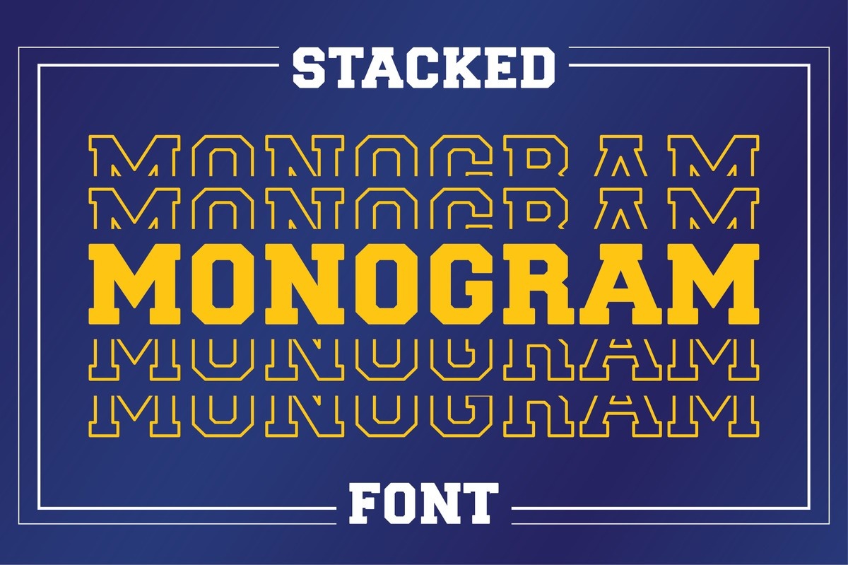 Stacked Monogram Font