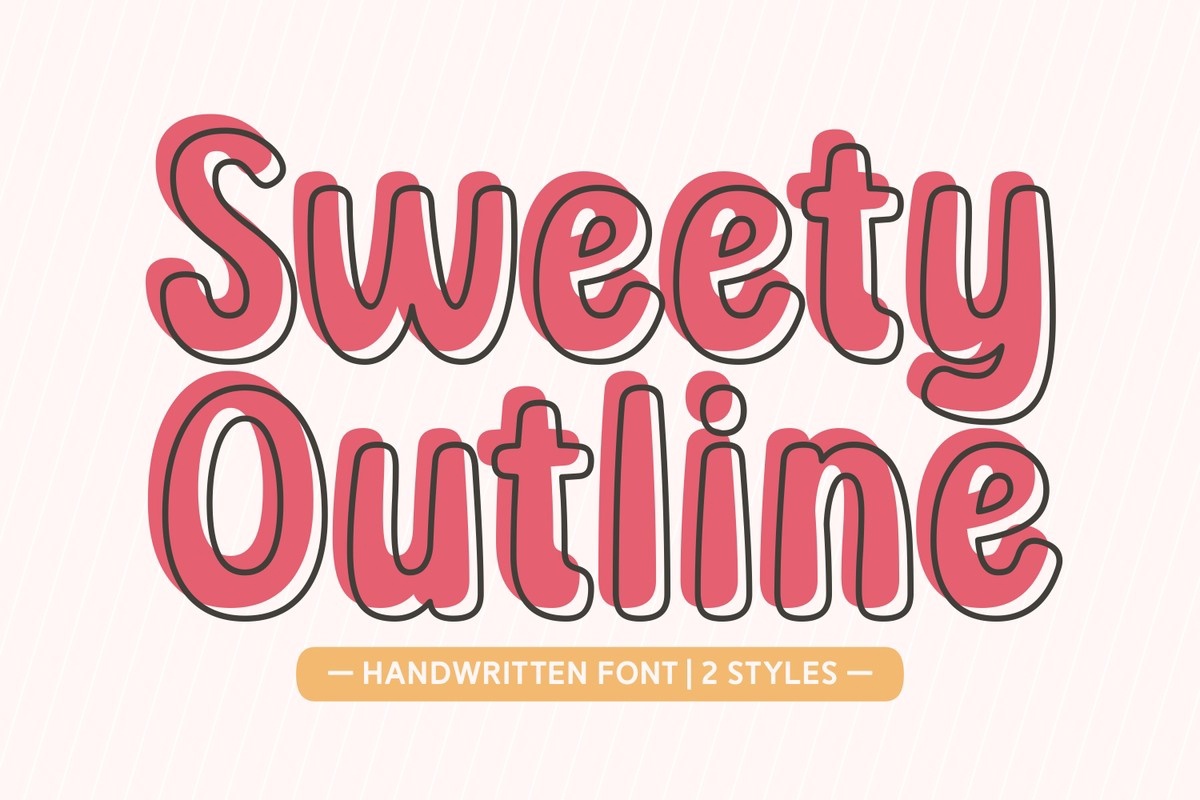 Sweety Outline Font