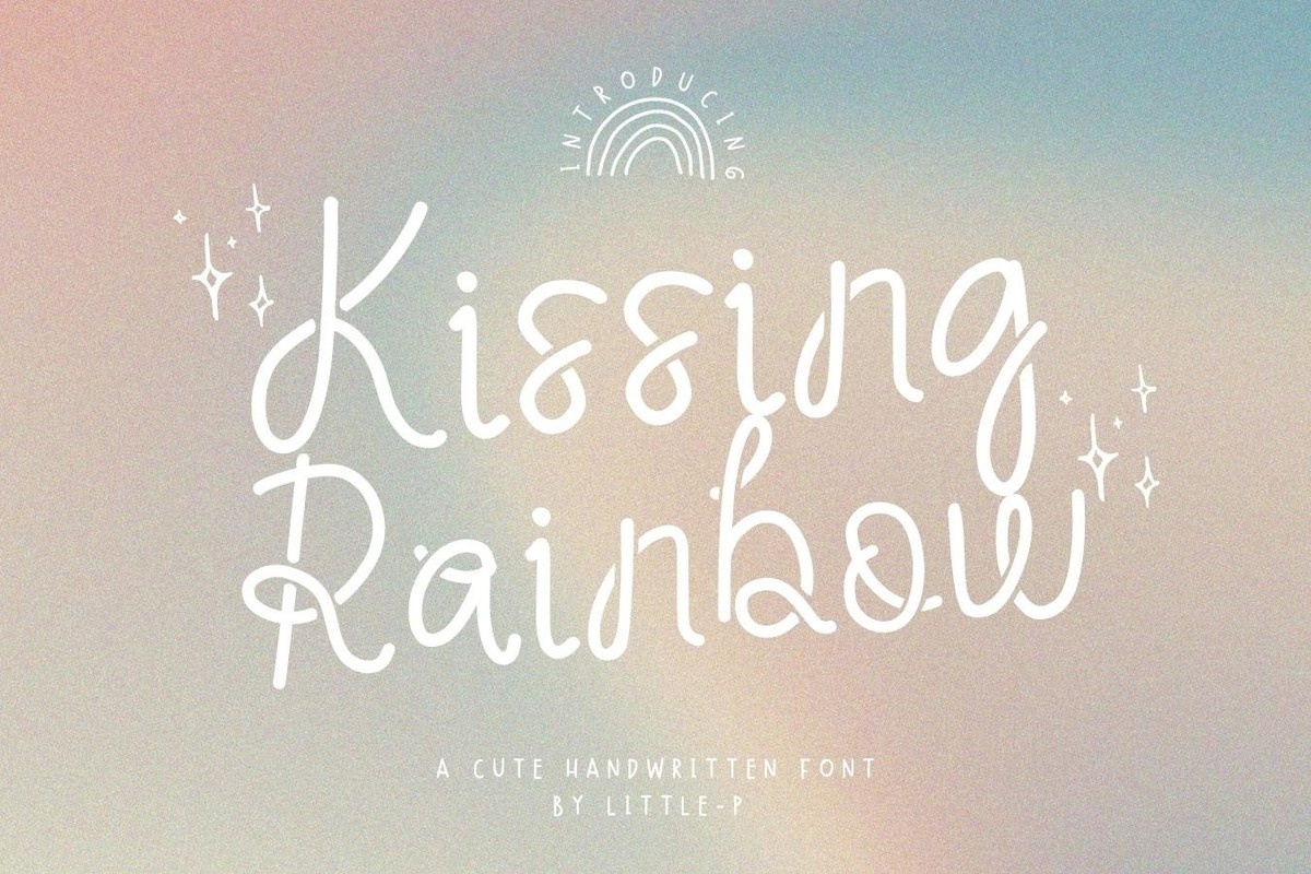 Kissing Rainbow Font