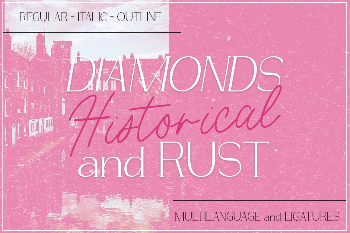 Diamonds and Rust Historical Font