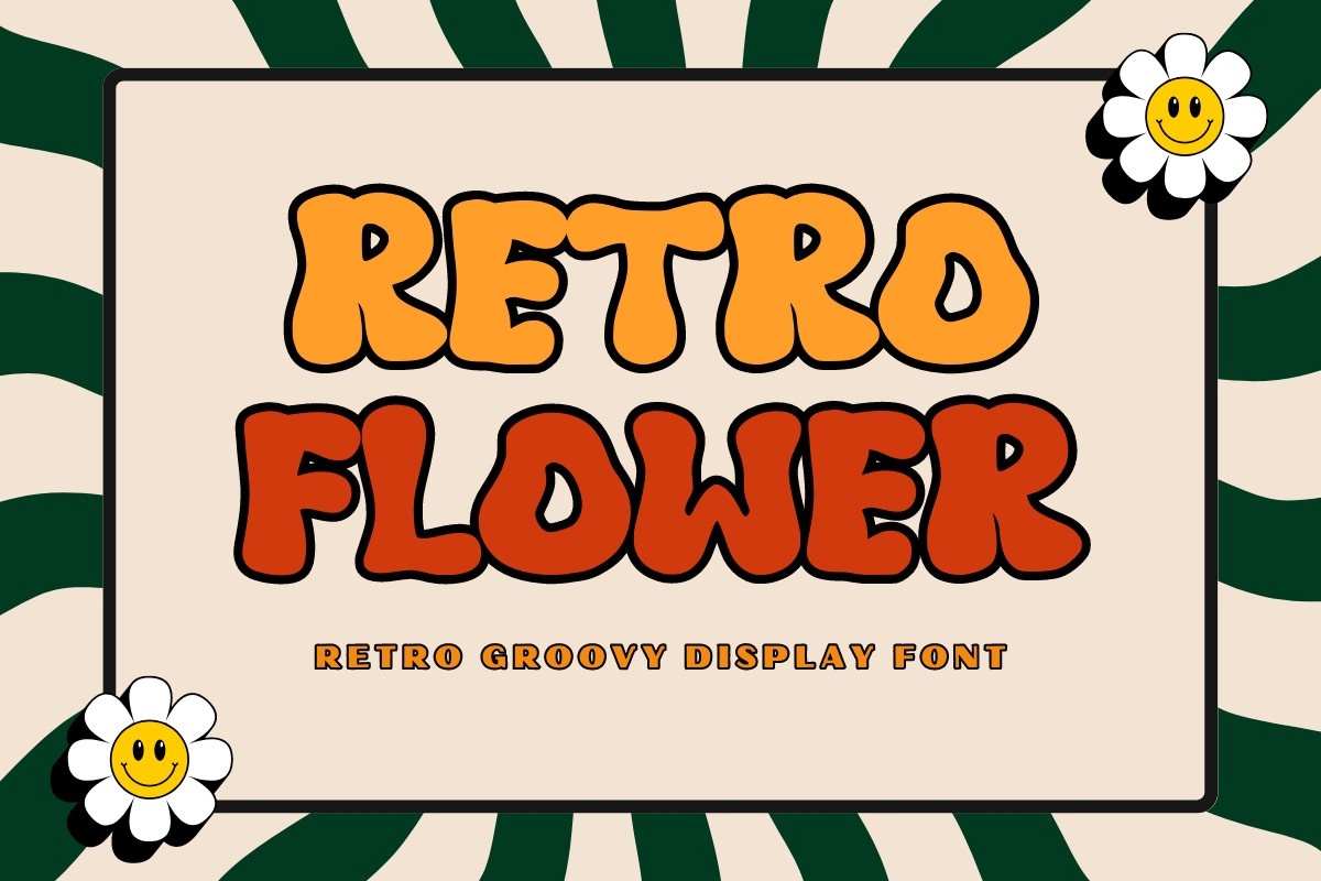Retro Flower Font