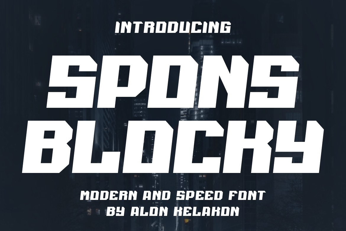 Spons Blocky Font