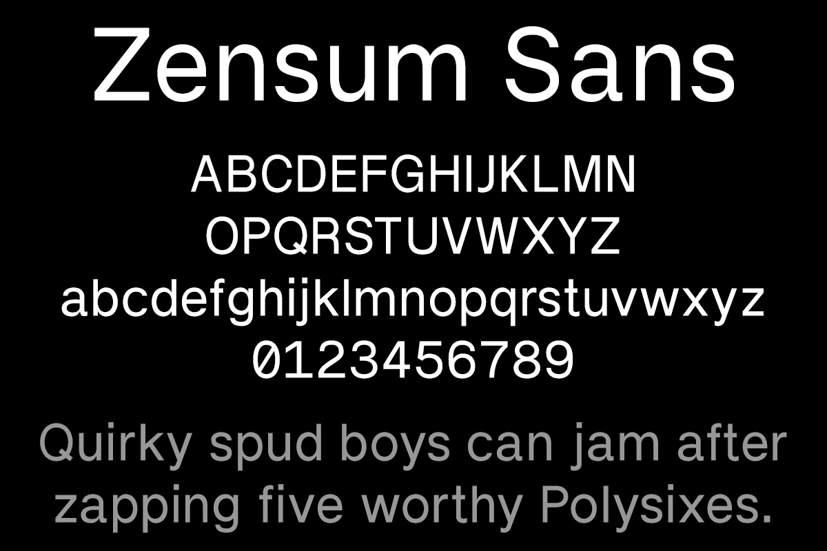 Zensum Sans Font