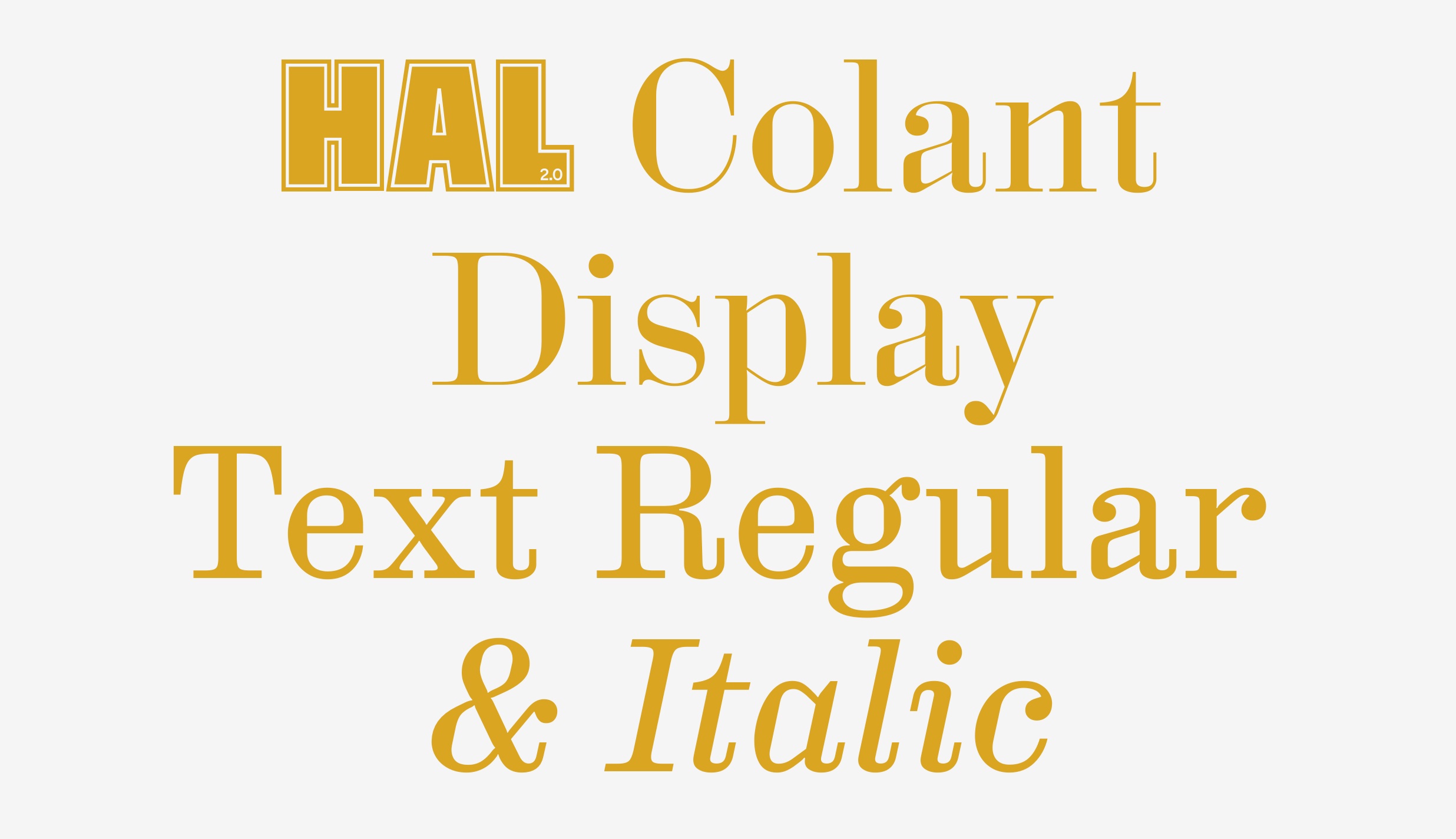 HAL Colant 2.0 Font