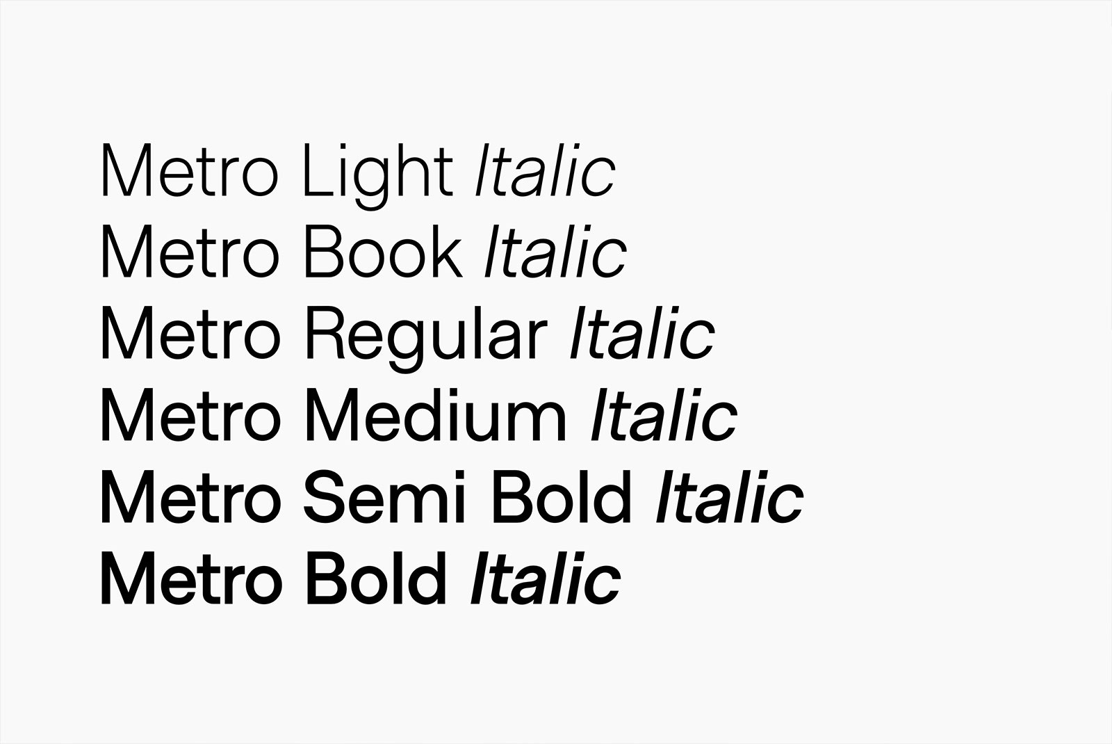 Metro Sans Font