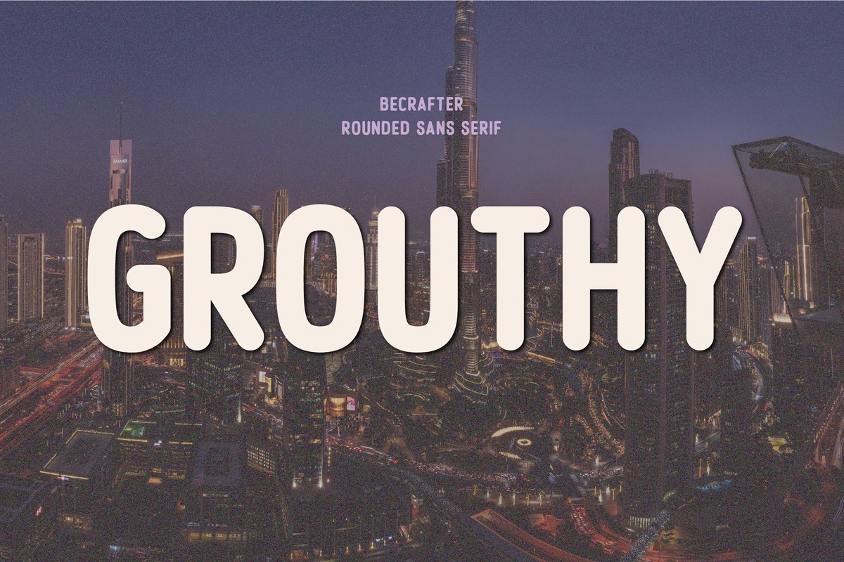 Grouthy Rounded Font