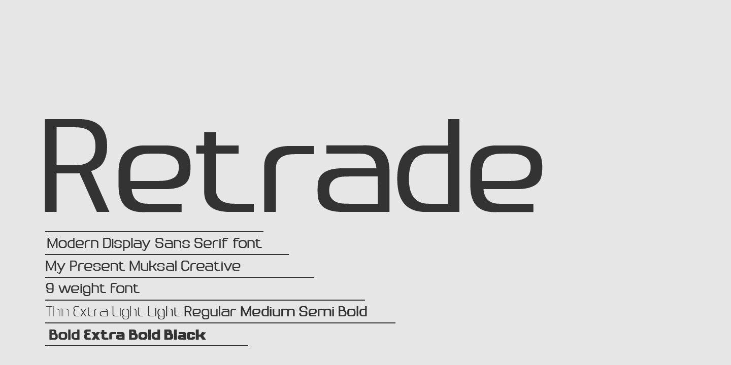 Retrade Font