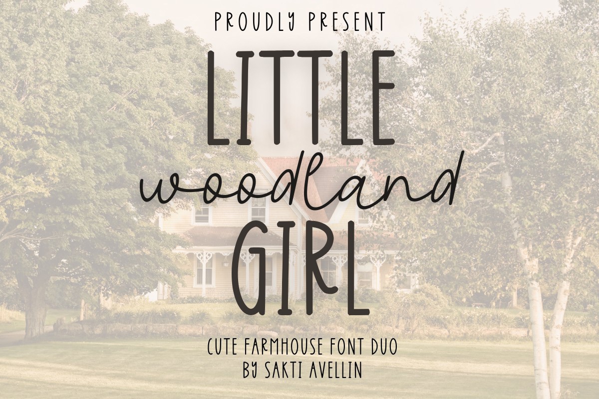 Little Girl Woodland Duo Font